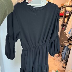 Zara black long sleeve dress